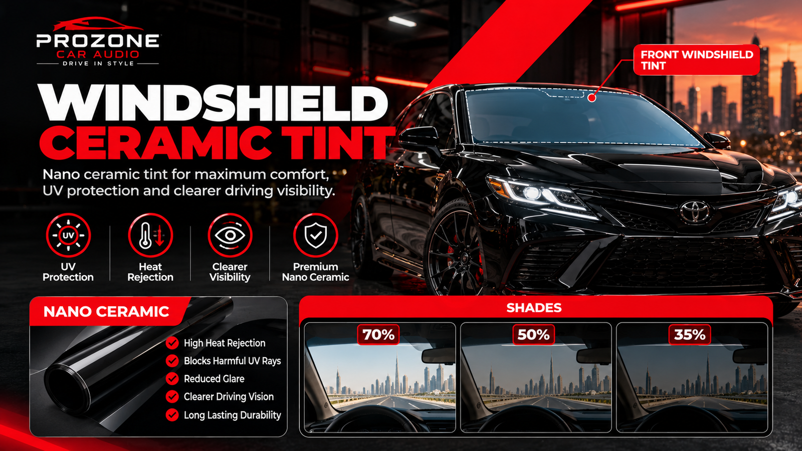 Windshield Ceramic Tint