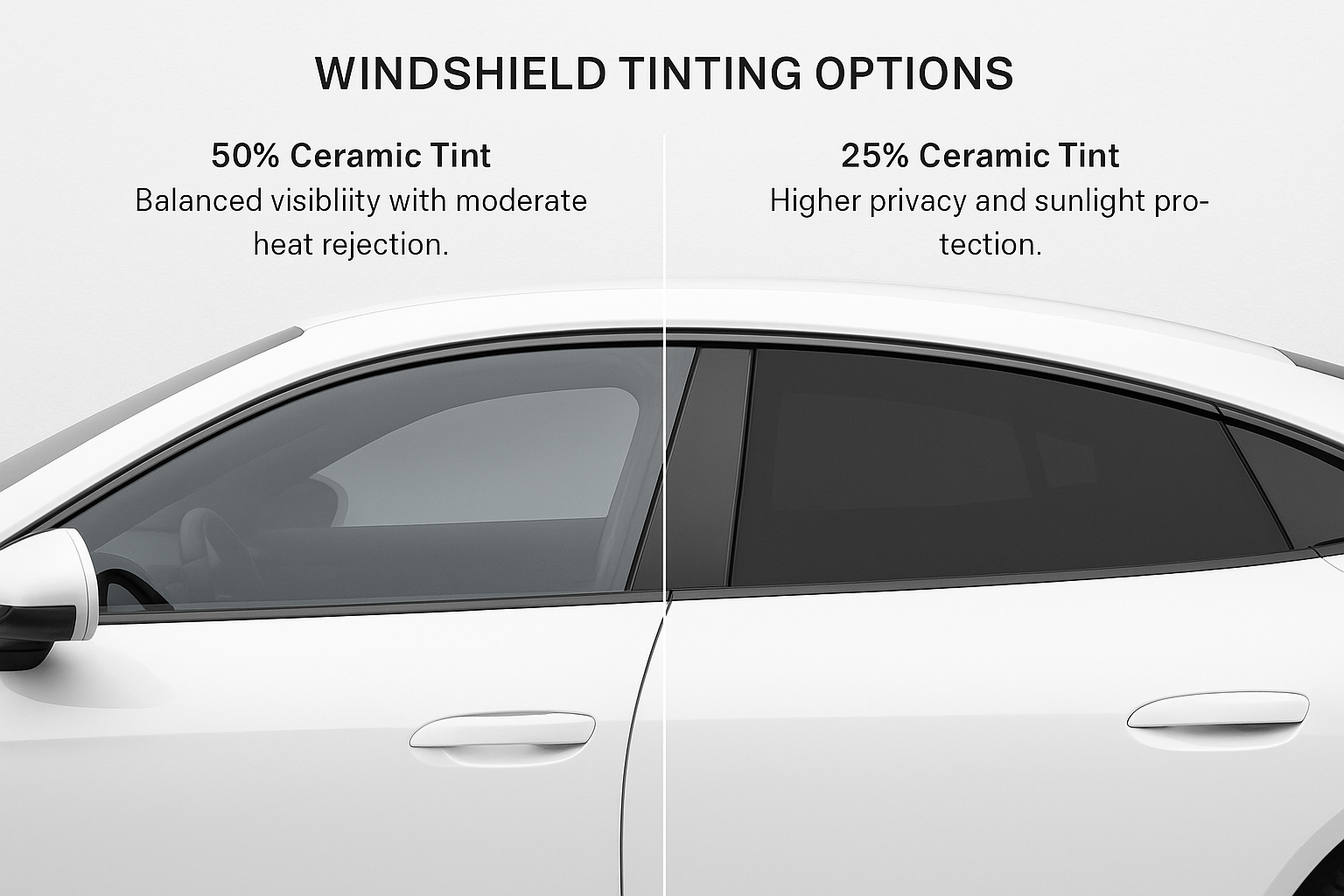 Premium windshield with ceramic tint